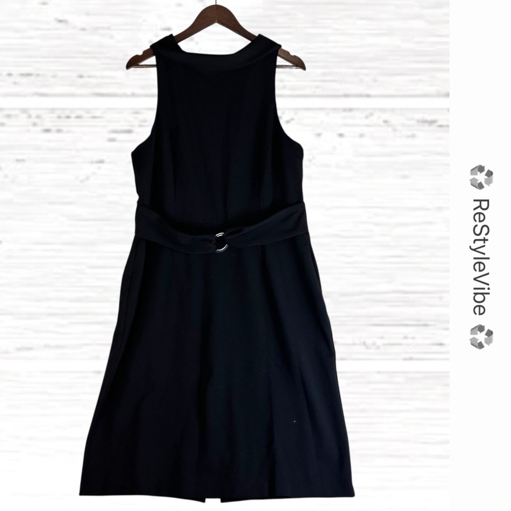 WHITE HOUSE BLACK MARKET Women’s Size 16 Dress Column Style Belt Detail Stretch